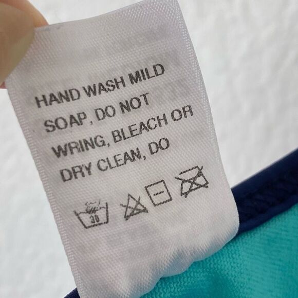 Title Nine Jane Bond Blueberry Marble Print Mesh Cutout Tankini Swim Top Size M - Picture 5 of 5